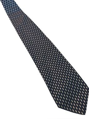 XMI for Nordstrom I Navy Geometric Bar Grid Silk Tie